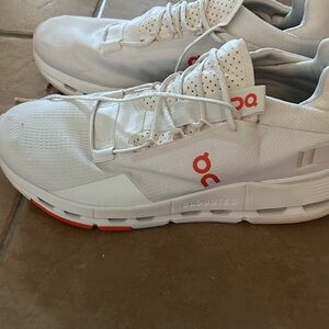 On Running Men's White and orange  Sneakers